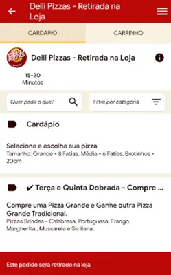 Delli Pizzas android App screenshot 1